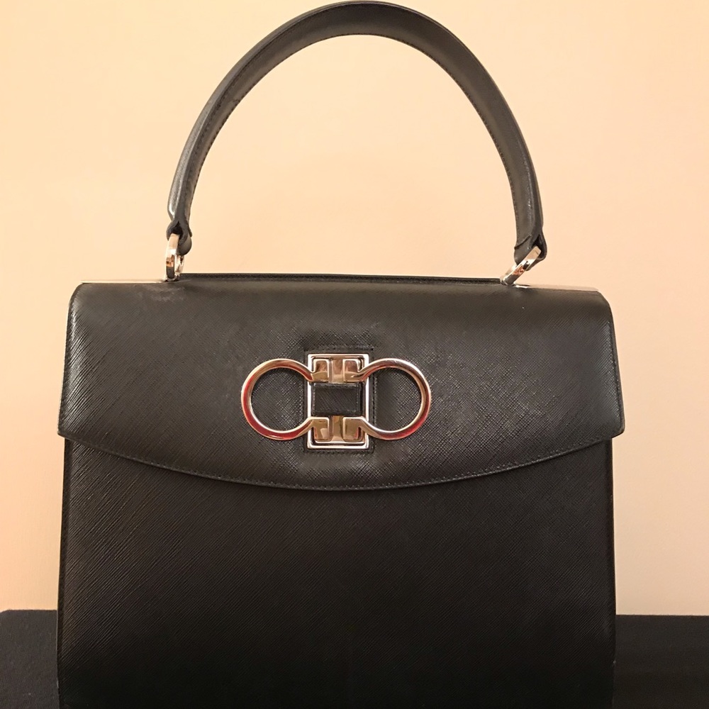 Salvatore Ferragamo Top Handle Kelly Black